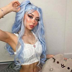 💫 Ji 24” WAVE 🌊 BLUE WAVY LACE FRONT WIG💫 *NEW